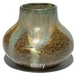 Denbak Vintage French Signed Studio Art Pottery Miniature Glazed Vase / Pot