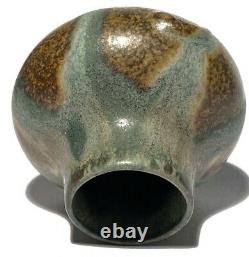 Denbak Vintage French Signed Studio Art Pottery Miniature Glazed Vase / Pot