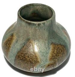 Denbak Vintage French Signed Studio Art Pottery Miniature Glazed Vase / Pot