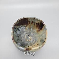Don Curreri Studio Art Pottery Stoneware Tea Bowl Vessel Signed Vintage NOS