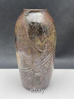 Don Curreri Studio Art Pottery Vase Signed Vintage 8 Tall (1930 2014)