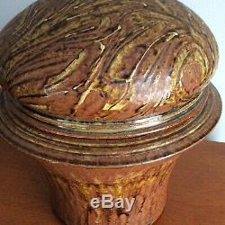 Don Pilcher Studio Pottery Ceramic Lidded Jar Large Vintage Vessel