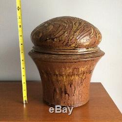 Don Pilcher Studio Pottery Ceramic Lidded Jar Large Vintage Vessel