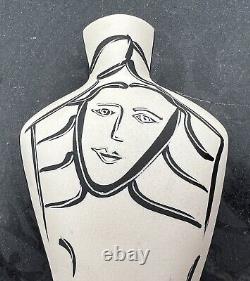 Donna Polseno Abstract Nude Vase Studio Art Pottery Picasso Style Vintage