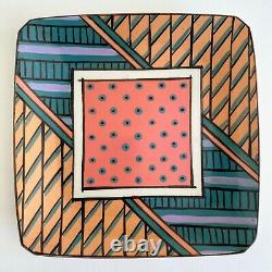 Dorothy Hafner Rare Vtg 1986 Post Modern Memphis Studio Art Pottery Signed Plate