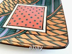 Dorothy Hafner Rare Vtg 1986 Post Modern Memphis Studio Art Pottery Signed Plate