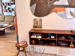 Drake Texas Studio Art Pottery Stoneware Wall Relief Plaque Sculpture Vtg Mcm