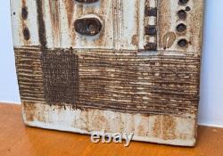 Drake Texas Studio Art Pottery Stoneware Wall Relief Plaque Sculpture Vtg Mcm