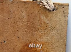 Drake Texas Studio Art Pottery Stoneware Wall Relief Plaque Sculpture Vtg Mcm