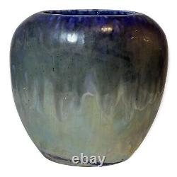 Drip Glaze Studio Art Pottery Raku Colorado vase Large Vintage Signed Iridescent