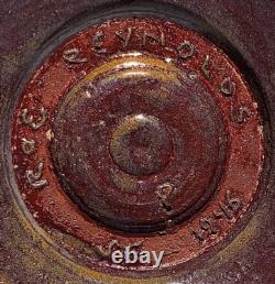 E & R REYNOLDS CALIFORNIA STUDIO POTTERY BOWL SIGNED 1946 Natzler Era Vintage