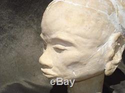 Early Rose Cabat Hand Made sculpture Studio Pottery Head Woman MCM Vintage 1940