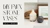 Easy Diy Faux Stone Or Ceramic Vases Upcycle Vase With Any Old Vase Or Bottle
