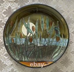 Eduardo Vega, Cuenca Ecuador, Large Art Pottery Platter/Charger, River Vintage