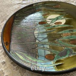 Eduardo Vega, Cuenca Ecuador, Large Art Pottery Platter/Charger, River Vintage