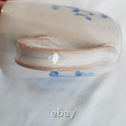 Edwin Mary Scheier Studio Pottery Mug Blue Dancing Horse RARE Signed Vintage