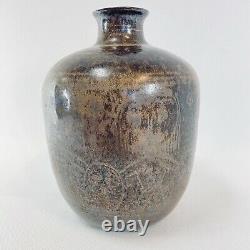 Edwin and Mary Scheier Sgraffito Vase Studio Art Pottery vtg