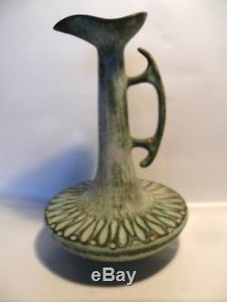 Ellis Sgraffito Decorative MID Century Jug 14 Vintage Australian Studio Pottery