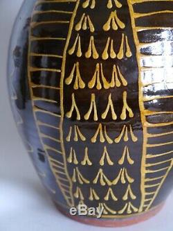 English slipware vase studio pottery collectable vintage antique ceramics