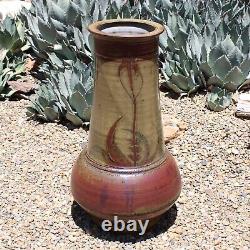 Eric Norstad Studio Art Pottery Vase Monumental 22 1/4 Vintage 1973 California