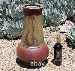 Eric Norstad Studio Art Pottery Vase Monumental 22 1/4 Vintage 1973 California