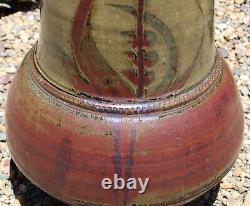 Eric Norstad Studio Art Pottery Vase Monumental 22 1/4 Vintage 1973 California