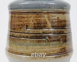 Eric Norstad Studio Pottery Vintage Table Lamp Hand Thrown Vase Blue Brown