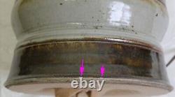 Eric Norstad Studio Pottery Vintage Table Lamp Hand Thrown Vase Blue Brown