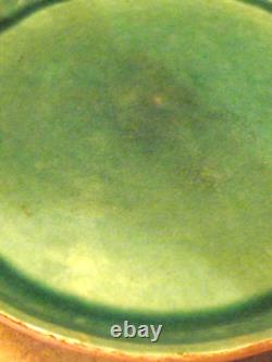 Eugene White California Studio Pottery Turquoise Blue Charger Tray Early