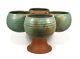 Fab Vintage James Wishon Jerry Harrell Studio Art Pottery Footed Quadruple Vase
