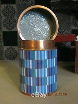 Fabienne Jouvin Cloisonne Vintage Paris French Studio MCM Canister Jar Box