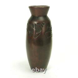 Ferock Studio Clewell copper clad pottery tree vase arts & crafts Frank Ferrell