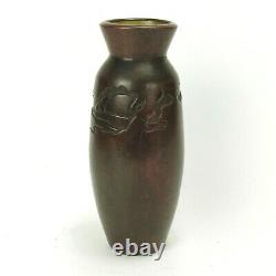 Ferock Studio Clewell copper clad pottery tree vase arts & crafts Frank Ferrell