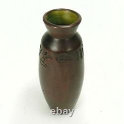 Ferock Studio Clewell copper clad pottery tree vase arts & crafts Frank Ferrell