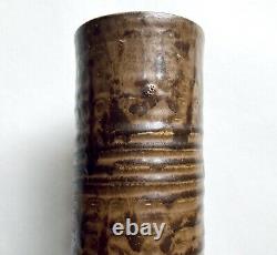 Fine Japanese Studio Pottery Ikebana Vase Mid Century Modernist Signed Vintage