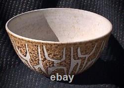 Fine Mid Century Clyde Burt Pottery Abstract Bowl Exc Condition