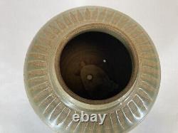 Fine Vintage Mid Century Stoneware Art Pottery Vase Pot Signed RT Ron Taylor 12