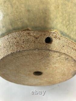 Fine Vintage Mid Century Stoneware Art Pottery Vase Pot Signed RT Ron Taylor 12