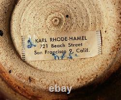 Fine Vintage San Francisco California Studio Art Pottery Vase Karl Rhode-hamel