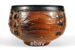 Fine Vintage Vivika Otto Heino California Studio Art Pottery Textured Vase Bowl