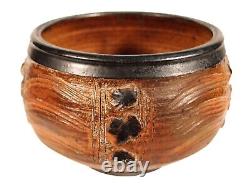 Fine Vintage Vivika Otto Heino California Studio Art Pottery Textured Vase Bowl