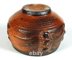 Fine Vintage Vivika Otto Heino California Studio Art Pottery Textured Vase Bowl