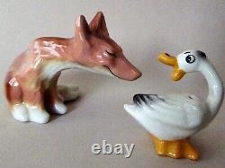 Fox And Goose Salt And Pepper Shakers Ceramic Arts Studio 1952 Rare