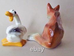 Fox And Goose Salt And Pepper Shakers Ceramic Arts Studio 1952 Rare