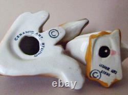 Fox And Goose Salt And Pepper Shakers Ceramic Arts Studio 1952 Rare