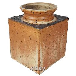 Frances Lehnert Ceramic Vase Ohio Studio Pottery Vintage Stoneware Pot 8.25H
