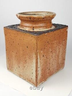 Frances Lehnert Ceramic Vase Ohio Studio Pottery Vintage Stoneware Pot 8.25H