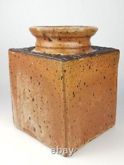 Frances Lehnert Ceramic Vase Ohio Studio Pottery Vintage Stoneware Pot 8.25H