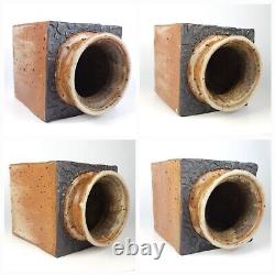 Frances Lehnert Ceramic Vase Ohio Studio Pottery Vintage Stoneware Pot 8.25H