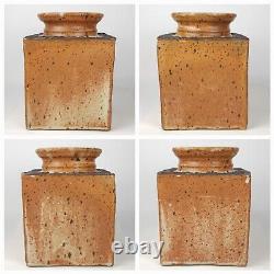 Frances Lehnert Ceramic Vase Ohio Studio Pottery Vintage Stoneware Pot 8.25H